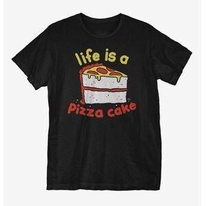 Hot Topic life is a pizza cake Black T-Shirt Size XXL
